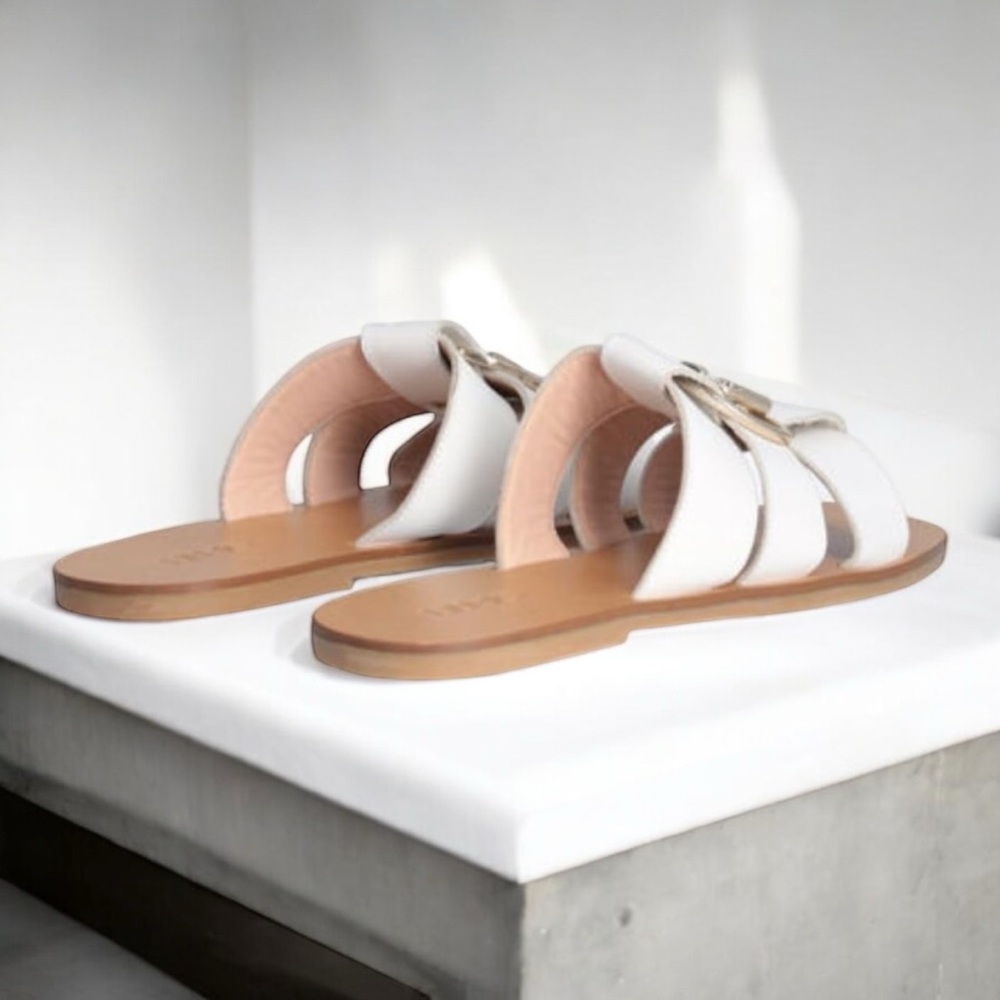 Liu Jo White Flat sandals with logo NOWB - Picture 3 of 6